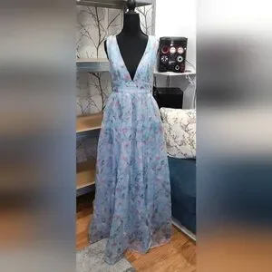 open lace back dress Strapless Sweetheart Long Pastel A-Line Prom Gown– PromGirl main image 1